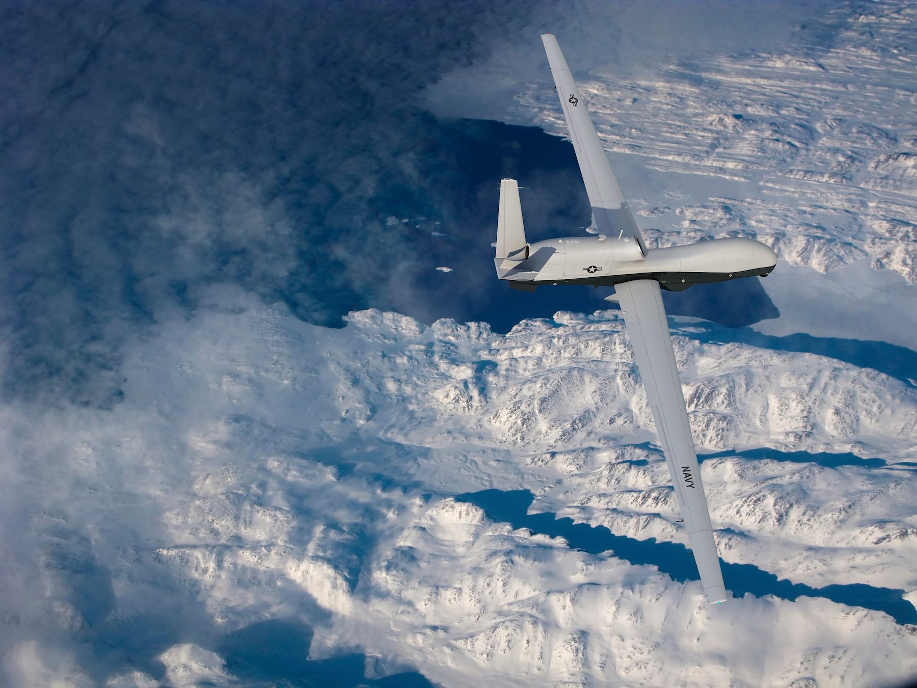 The MQ-4C Triton is capable of operating at an altitude of over 50,000 feet, enabling it to fly above harsh weather conditions.